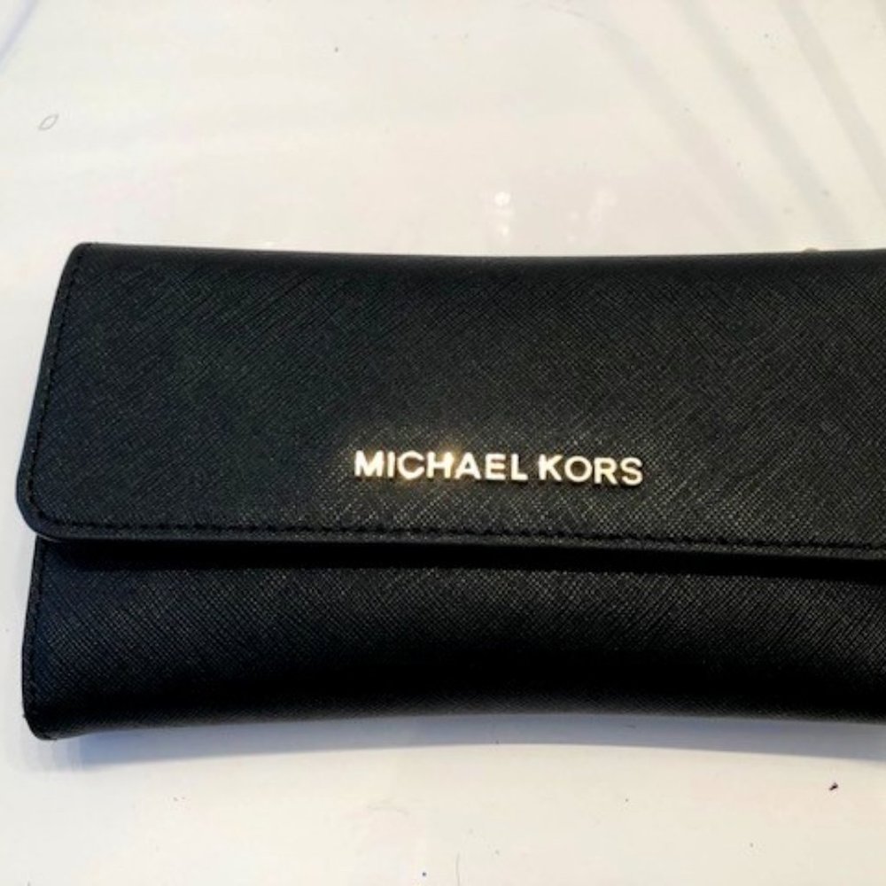 Michael Kors trifold wallet black/Gold